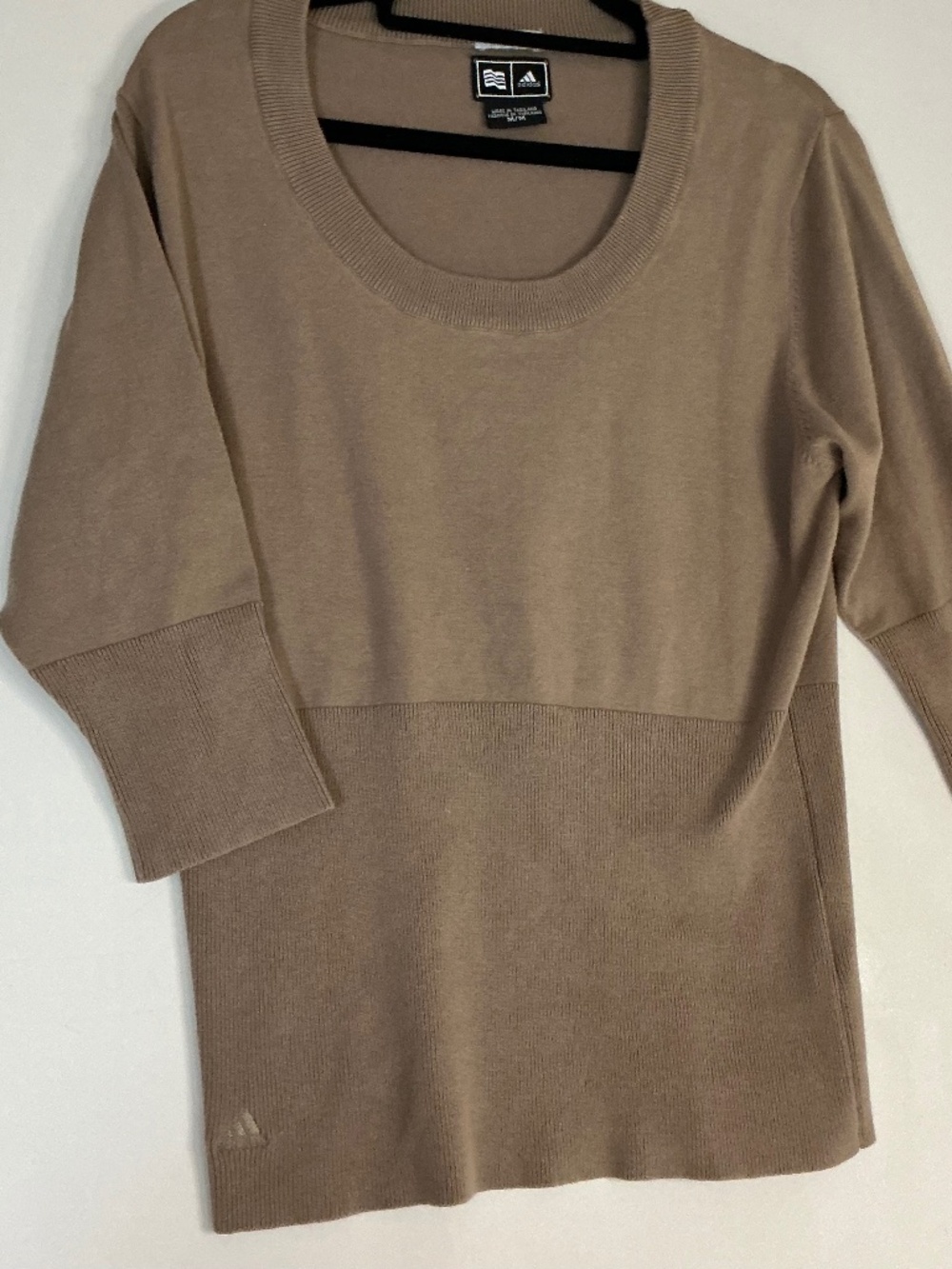 Adidas Climlite beige sweater M scoop neck